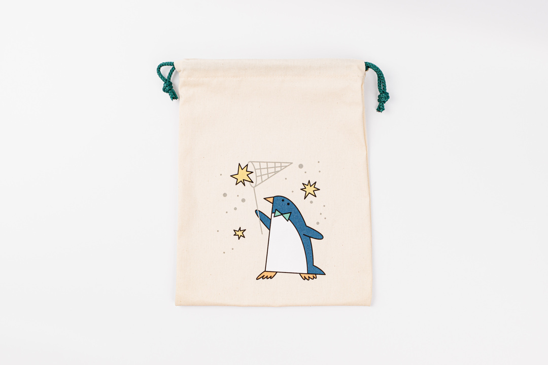 

Мешочек для подарков "Пингвин со звездами"