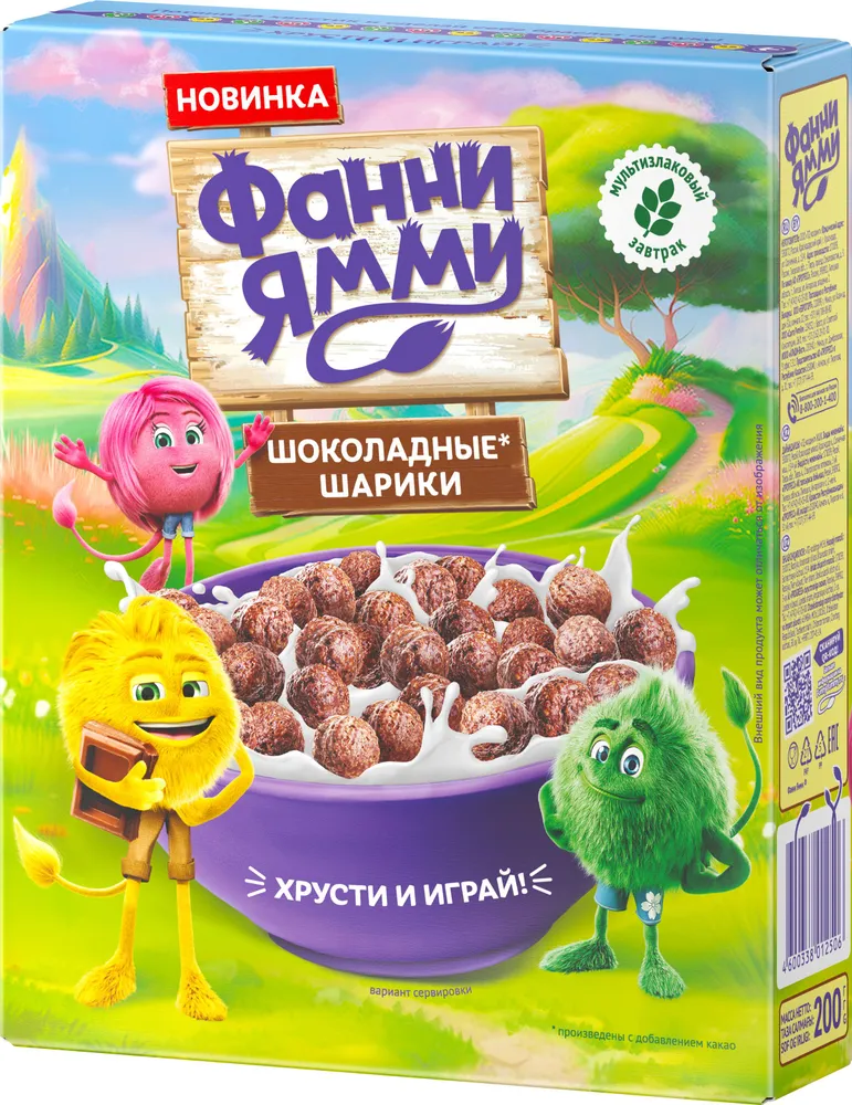 

Шарики шоколадные Фанни Ямми мультизлаковые 200 г