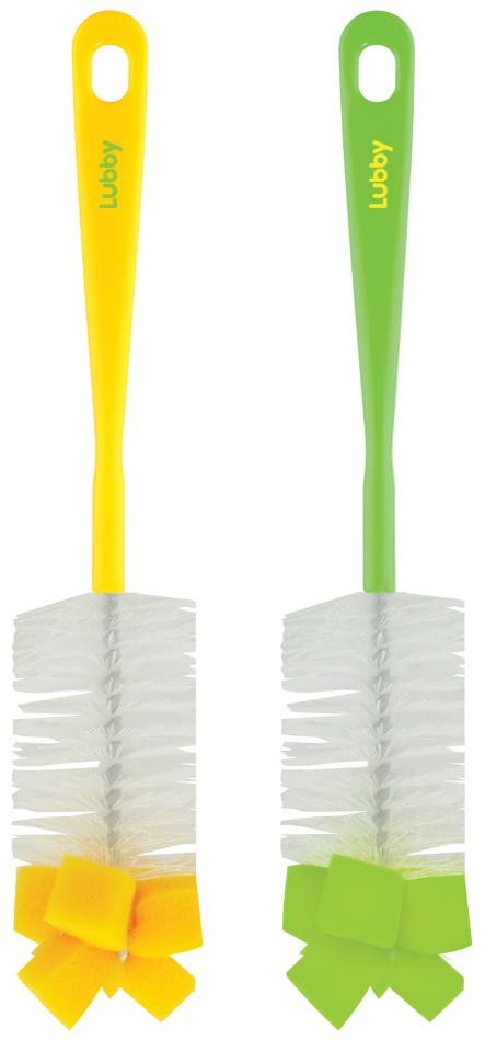 

Ершик для мытья бутылочек и сосок с губкой Lubby арт. 4543 цвет в ассортименте 1 шт.