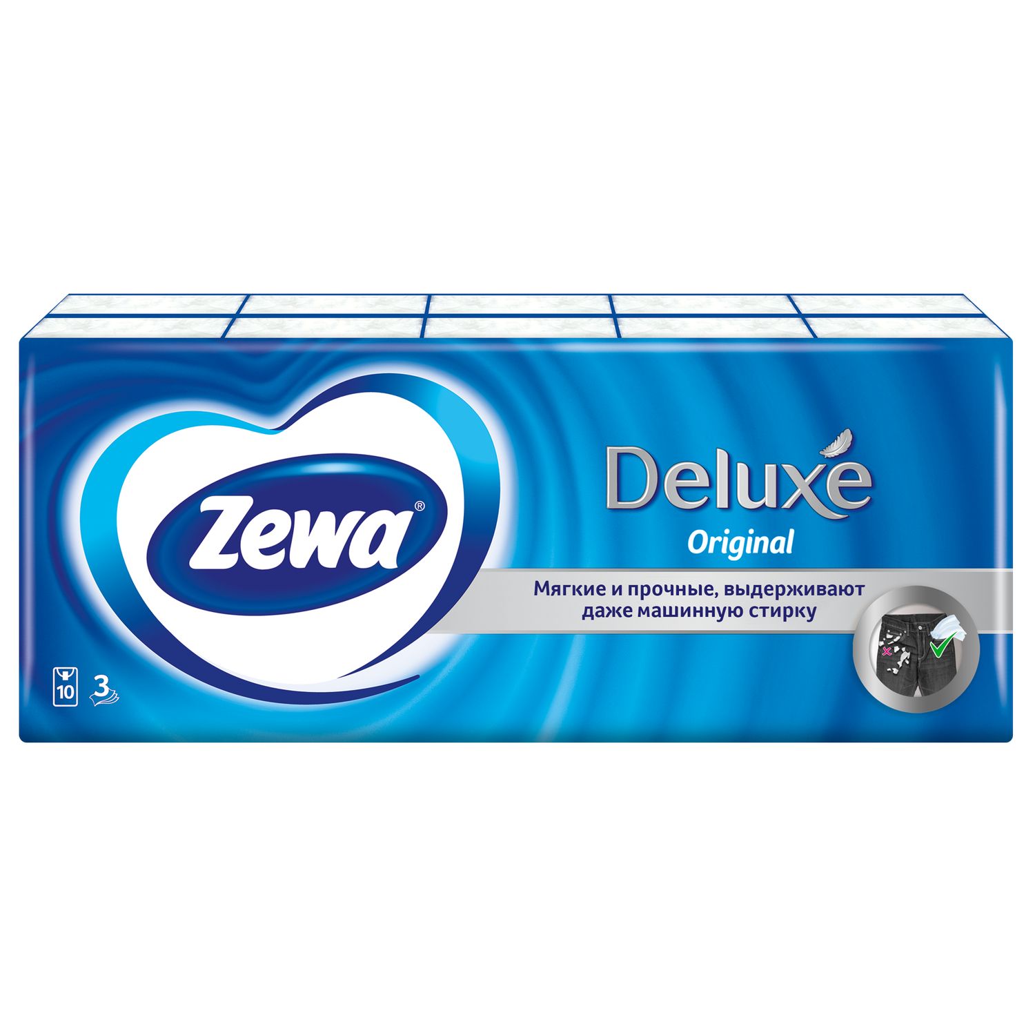 

Платочки носовые Zewa Deluxe бумажные 10 x 10 шт.