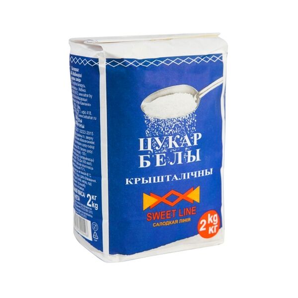 Сахар белый кристаллический свекловичный 2кг Жабинковский сахарный завод