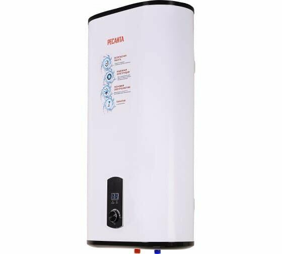 Водонагреватель накопительный ВН-80В Ресанта(80л, нерж.сталь, нижняя подводка)