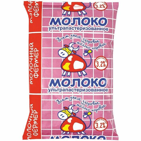 Молоко Молочный Фермер ультрапастеризованное 3.2% 0.9 л