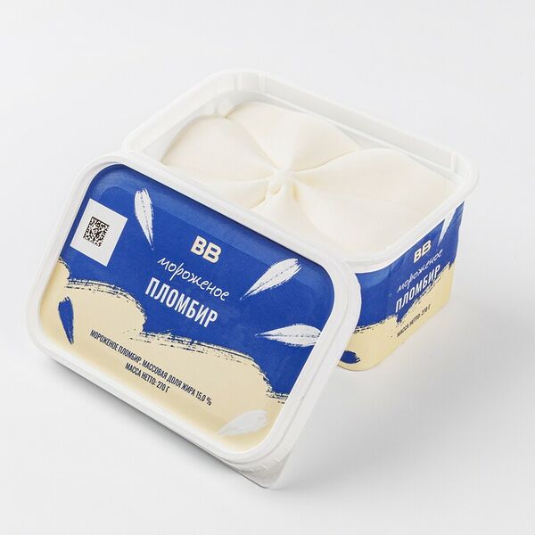 Мороженое пломбир Вкусвилл 15%, 270 г