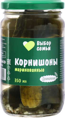 

Корнишоны маринованные Выбор семьи 340 мл