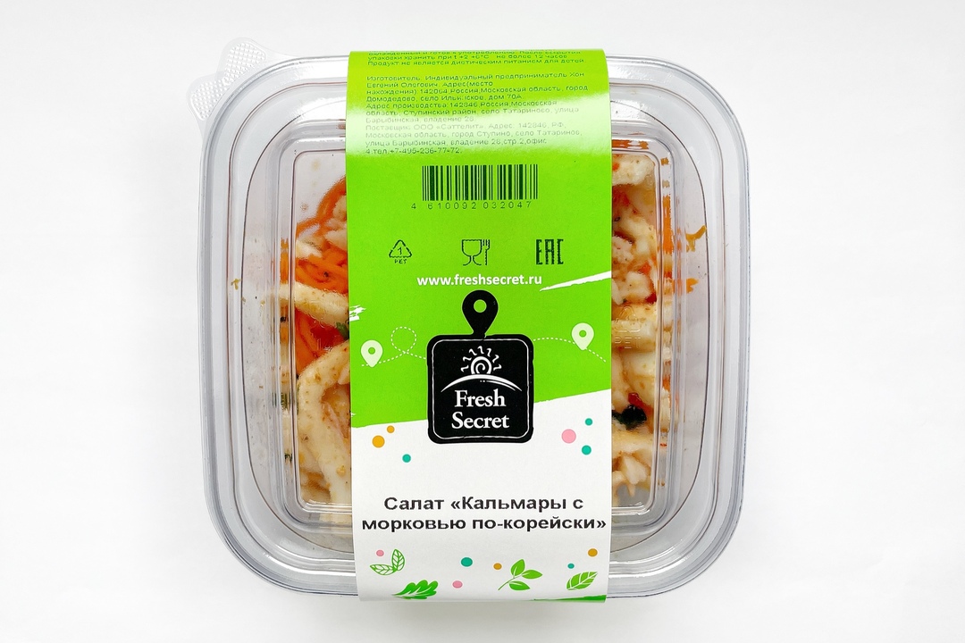 

Салат Fresh Secret Кальмары с морковью по-корейски 200 г