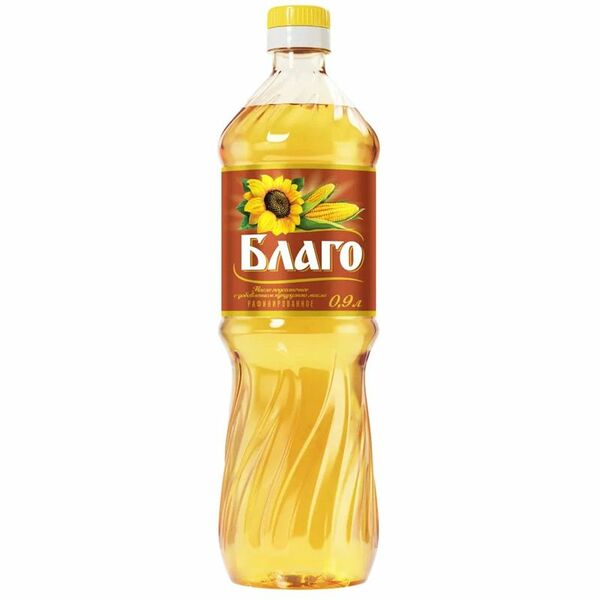 Масло подсолнечное Благо с добавлением кукурузного масла 900 мл