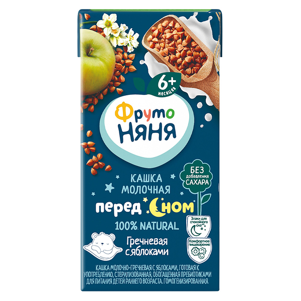 Каша ФрутоНяня Молочно-гречневая с яблоками 200 мл