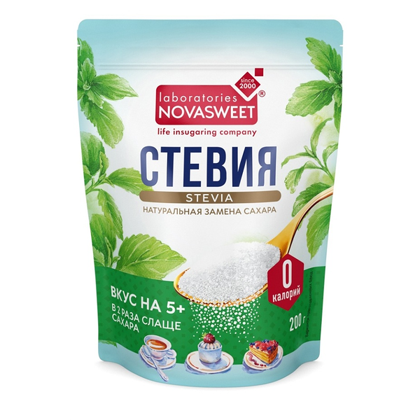 Заменитель сахара Novasweet Стевия 200 г