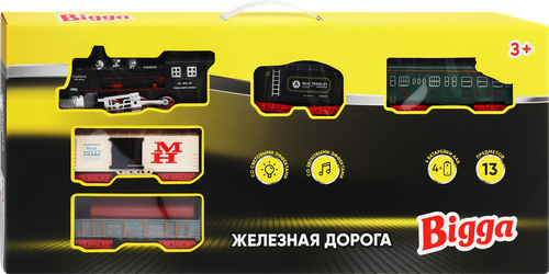 

Набор игровой Bigga Железная дорога со звуковыми и световыми эффектами,13 предм. Арт. CB775902