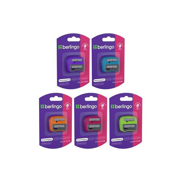 Точилка пластиковая Berlingo Color Zone Duo 2отв д/цв и ч/г карандашей ассорти BBp_15041