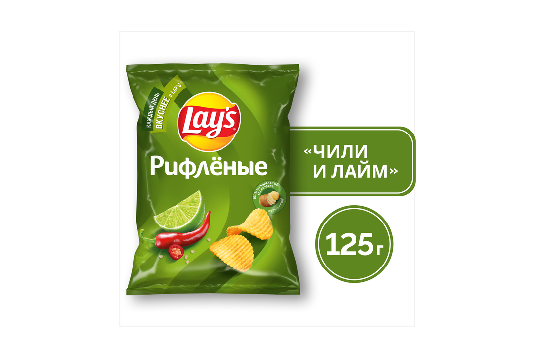 

Чипсы Lay's рифленые Чили-лайм 125 г