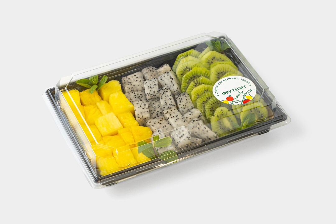 

Фруктовая тарелка Фруткорт ананас, питахайя, киви 480 г