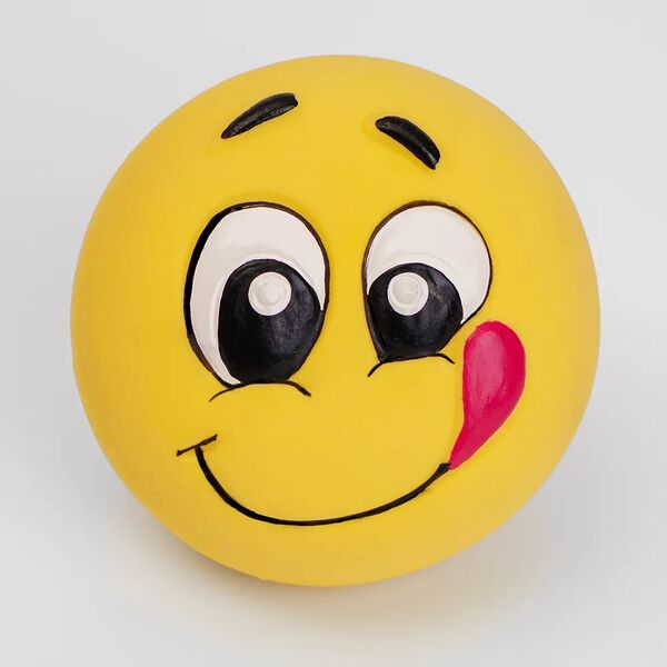 Игрушка для собак Rurri Смайлик, латекс желтый