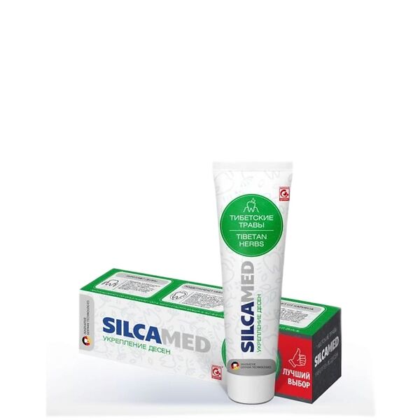 Зубная паста Silcamed укрепление десен Тибетские травы 130 г