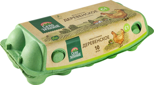 

Яйцо куриное Село Зелёное Деревенское цвет яиц в ассортименте С1 10 шт. 600 г