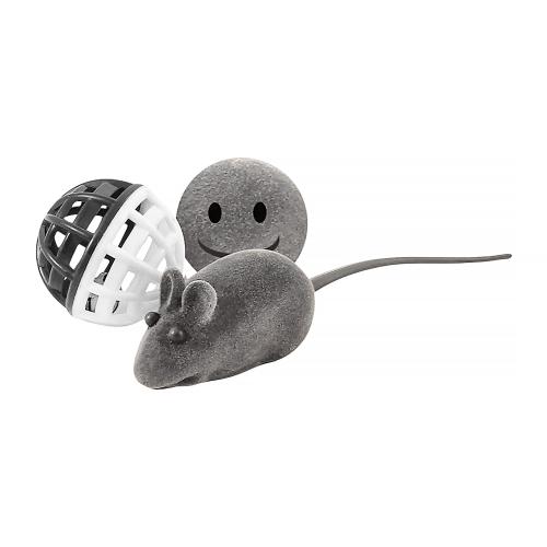 

Набор игрушек для кошек Triol Мяч сетчатый мяч-смайлик мышка 3 шт.