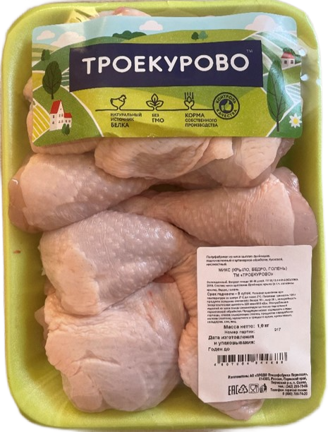 

Микс из мяса цыпленка-бройлера Троекурово охлажденное, вес