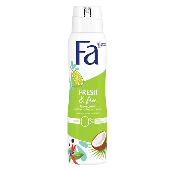 

Дезодорант Фа Fresh & Free Лайм и кокос спрей 150 мл