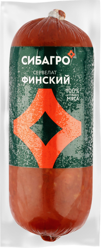 

Колбаса копчено-вареная СибАгро Сервелат Финский 350 г