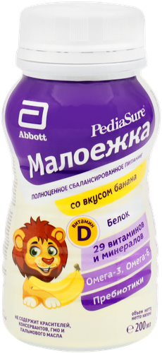 

Смесь детская Pediasure Малоежка жидкая банан 200 мл