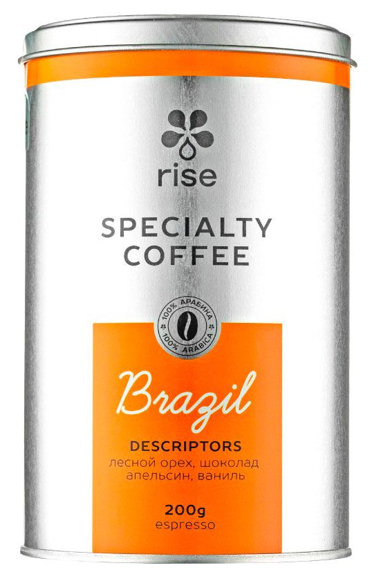 

Кофе в зернах Rise Brazil натуральный жареный 200 г