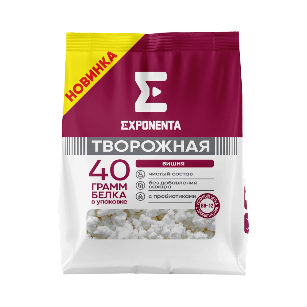 

Продукт творожный Exponenta с высоким содержанием белка Вишня 250 г