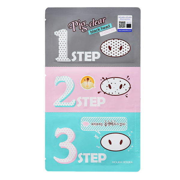 Набор средств для очистки пор Holika Holika Pig-nose Clear Black Head 3-step kit трехступенчатый 7 г