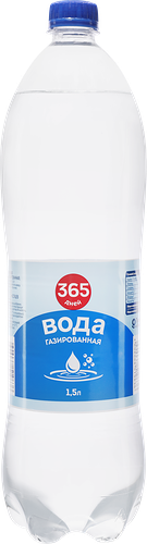 Вода питьевая 365 Дней артезианская газированная, 1.5 л