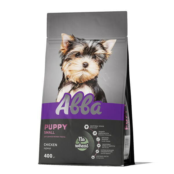 Корм для щенков Авва для мелких пород Курица 400 г