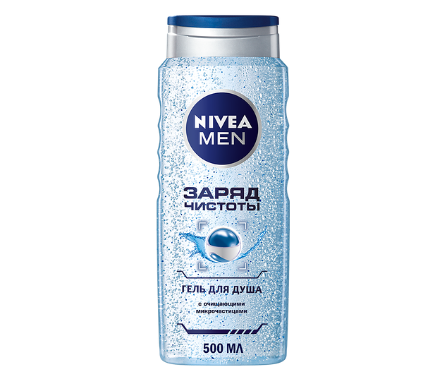 Гель для душа мужской Nivea Заряд чистоты, 500 мл