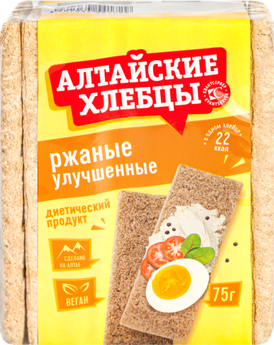 

Хлебцы Алтайские хлебцы Ржаные 75 г