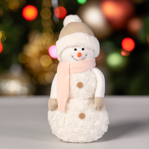 

Фигура новогодняя Homeclub Снеговик в шарфе 34 см розовый золотой 1 шт цвет в ассортименте