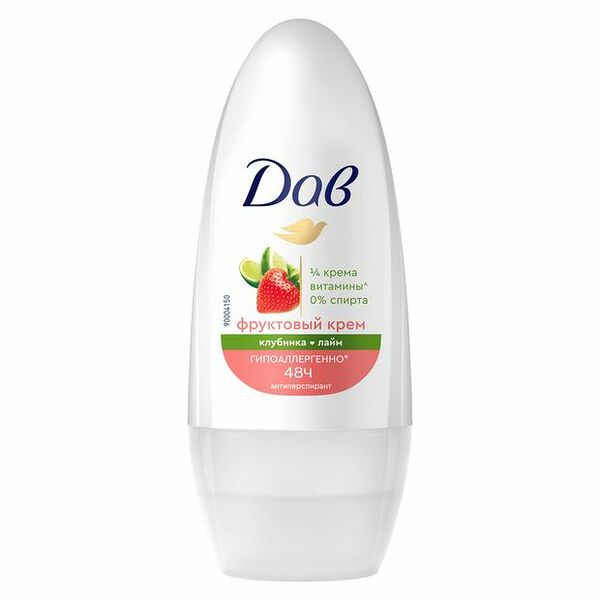 Антиперспирант роликовый Dove Фруктовый крем Клубника-лайм, 50 мл