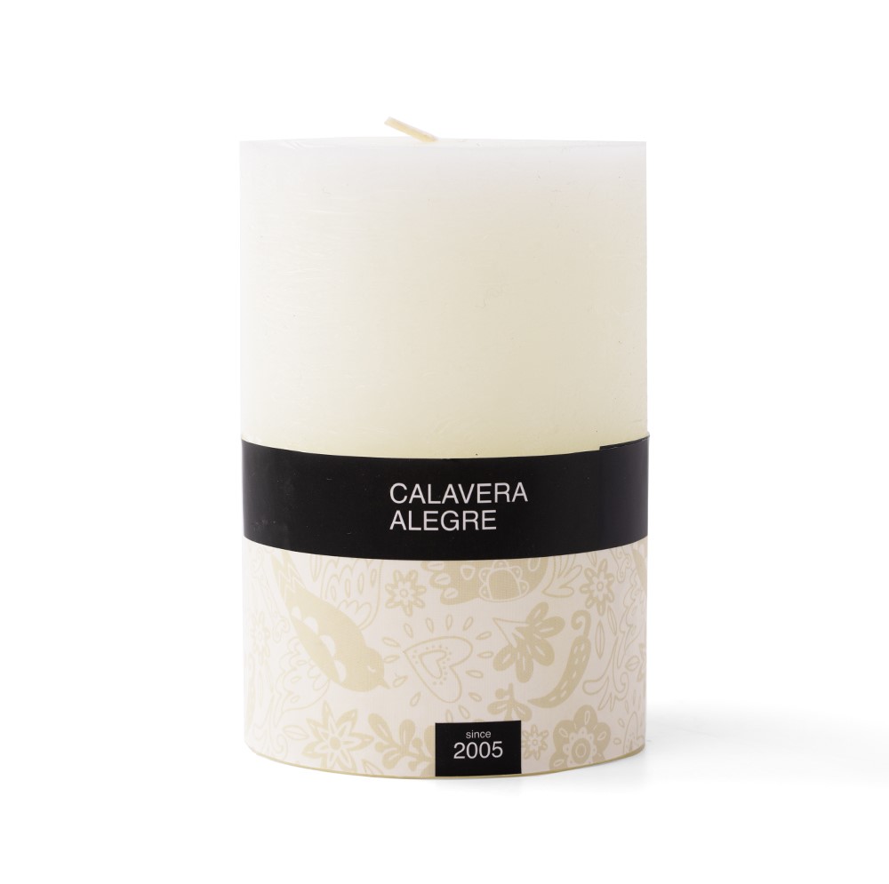 

Свеча столбик цвета слоновой кости, Calavera Alegre, 6.6*10 см, Беларусь