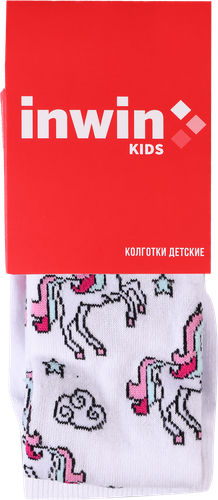 

Колготки детские Inwin размер 86–140 единороги на белом