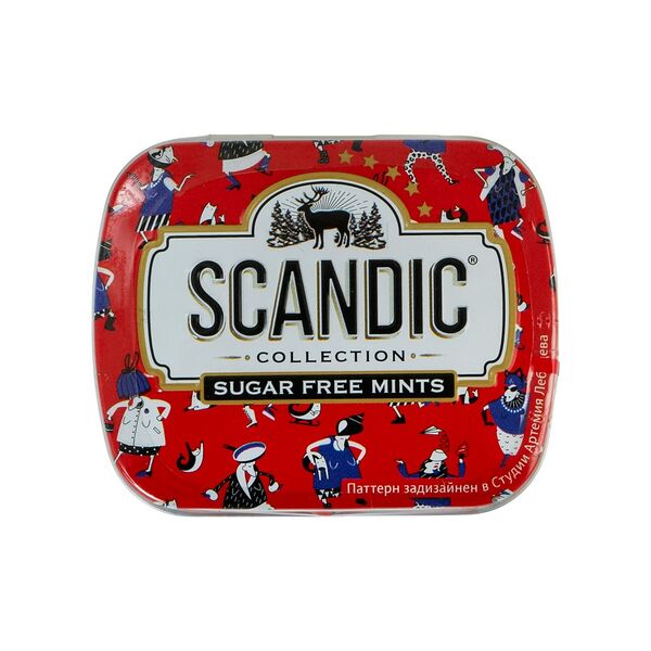 Конфеты Scandic без сахара Клубничный микс 14г