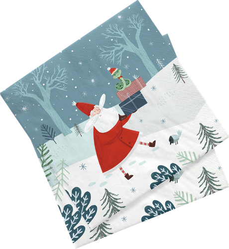 

Салфетки бумажные Пакетико Символ года, 33x33x2см, в ассортименте