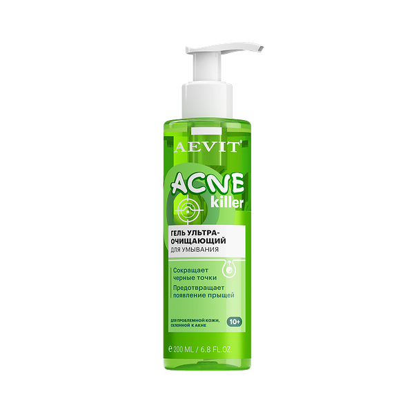 Гель для умывания Aevit Acnekiller ультраочищающий 200 мл