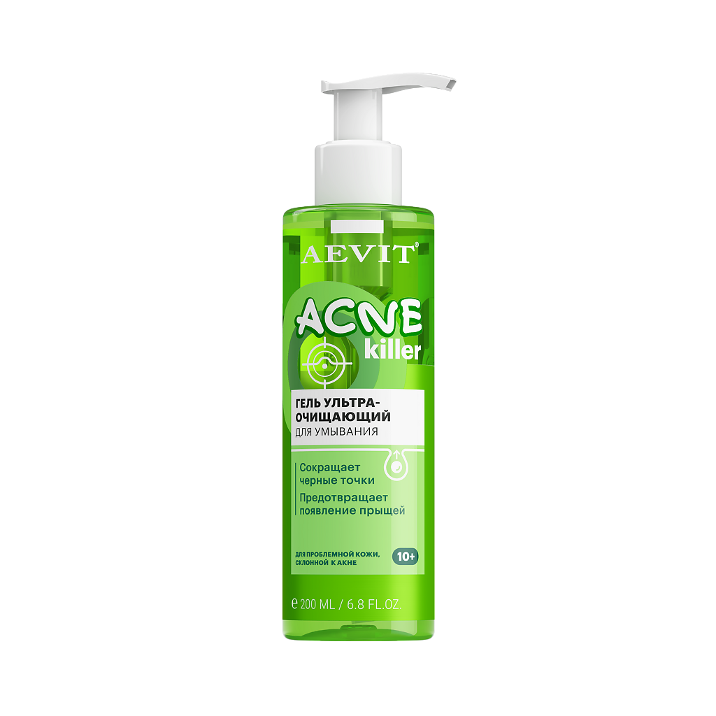 

Гель для умывания Aevit Acnekiller ультраочищающий 200 мл