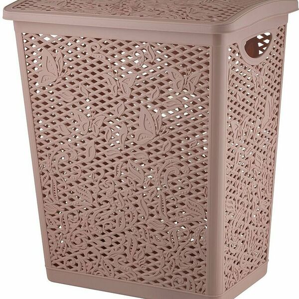 Корзина для белья Keeplex Fiori 35 л 40,3х28х47 см бежевый топаз