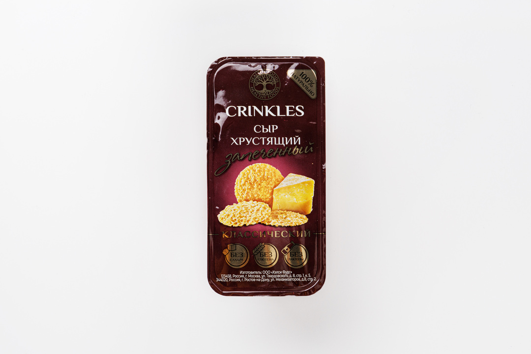 

Снеки Сыр Crinkles Классический хрустящий запеченный 50 г
