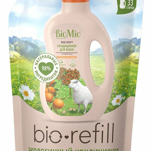 Кондиционер для белья BioMio Bio-Soft Refill Мандарин 1 л