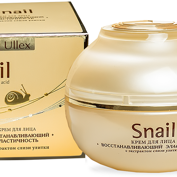 Крем для лица Ullex Snail восстанавливающий эластичность с экстрактом слизи улитки 55 г