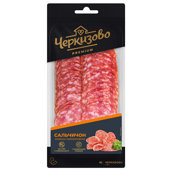 Колбаса Черкизово Premium Сальчичон сырокопченая нарезка 100 г