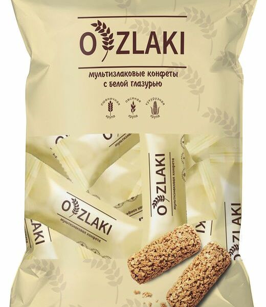 Конфеты мультизлаковые Ozlaki в белой глазури 175 г