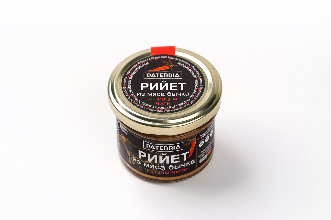 

Рийет Paterria из мяса бычка с перцем чили 90 г