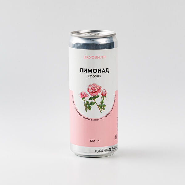 Лимонад ВкусВилл Роза, 320 мл