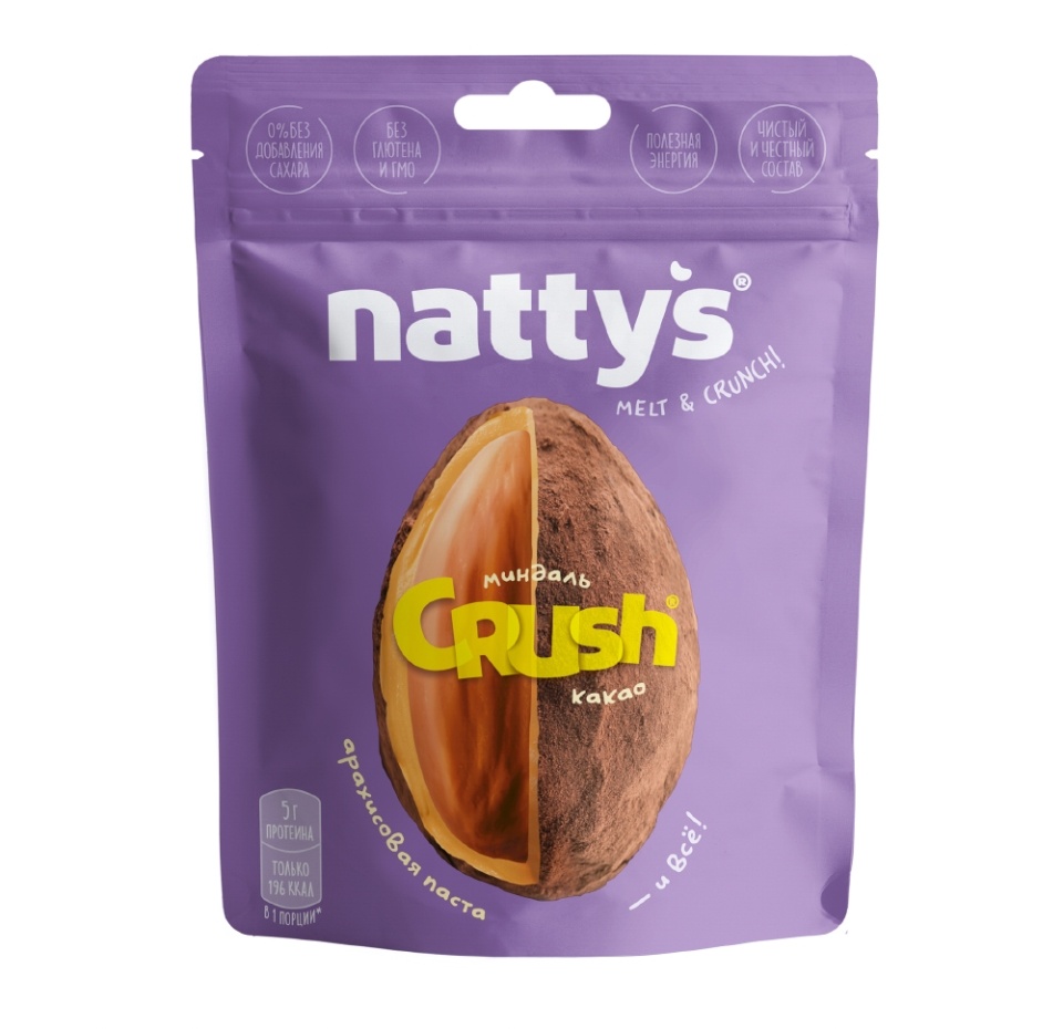 

Драже Nattys Crush Almond c миндалем в арахисовой пасте и какао 80 г