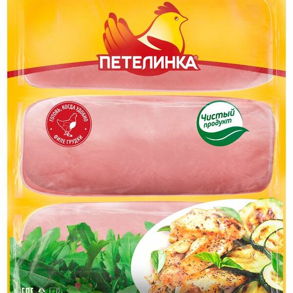Филе бедра цыпленка-бройлера Петелинка (0,7-1,1 кг), 1 упаковка ~ 0,9 кг